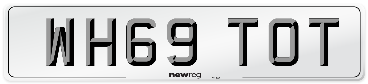 WH69 TOT Number Plate from New Reg